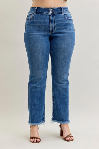 The Everyday Straight Leg Jean – Medium Wash (Plus) (Judy Blue)