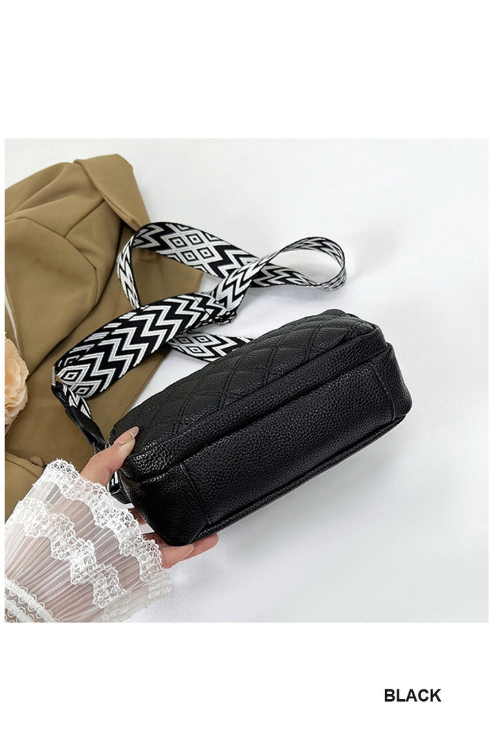 City-Chic Quilted Crossbody — “Grab-& Go” Luxe with Statement Strap