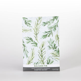 Balsam Fir scented sachet in hand-painted evergreen envelope