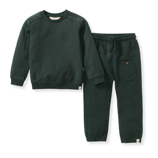 Burt's Bees Baby Acid Wash Sweatshirt & Pants Set - Zucchini