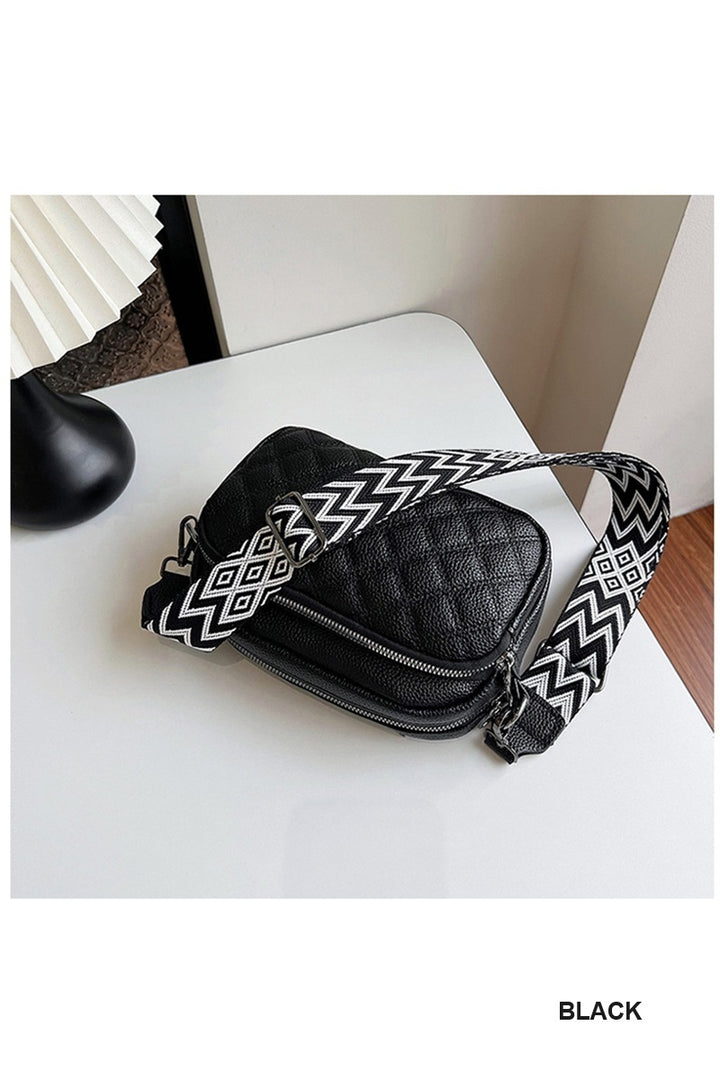 City-Chic Quilted Crossbody — “Grab-& Go” Luxe with Statement Strap