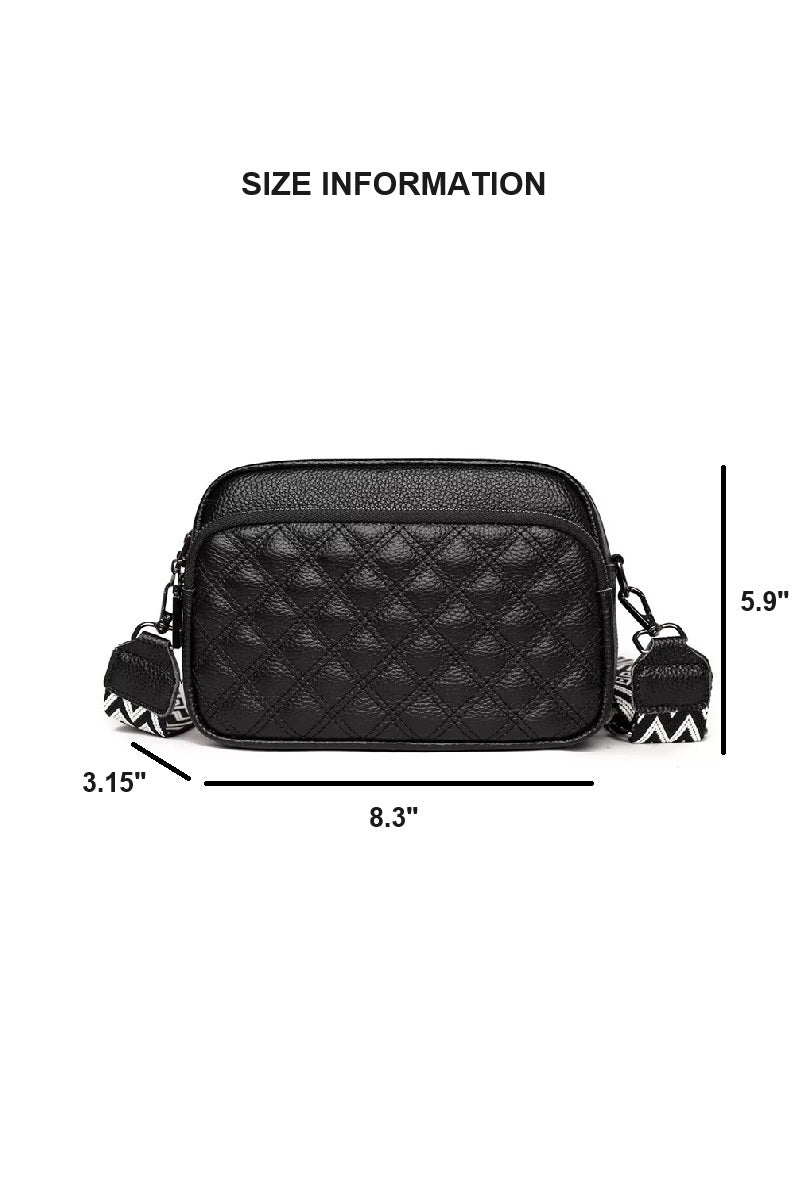 City-Chic Quilted Crossbody — “Grab-& Go” Luxe with Statement Strap