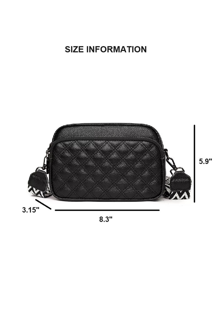 City-Chic Quilted Crossbody — “Grab-& Go” Luxe with Statement Strap