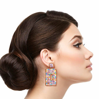The Confetti Glow Beaded Statement Earrings