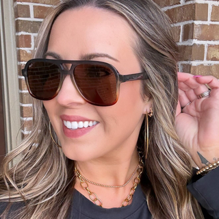 DAX Eyewear | Cruz Polarized Aviator Sunglasses | Grey Gradient UV400