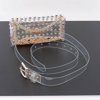 Stadium Sparkle Clear Rhinestone Belt Bag