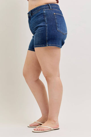 The Everyday Slim High Waist Denim Short (Plus) – Judy Blue