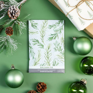 Balsam Fir scented sachet styled in the home