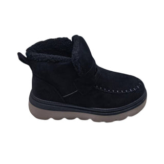 Black Fur-Lined Platform Ankle Boots | Women's Winter Boots