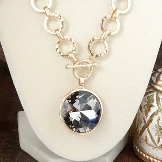 Hey Beautiful Gilded Radiance Chunky Crystal Statement Chain Necklace