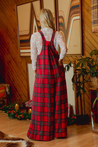 Hearthside Holly Red Tartan Overalls