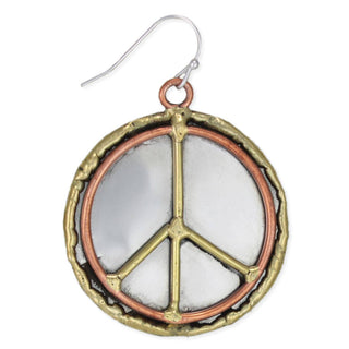 Peace & Harmony Mixed Metal Drop Earrings