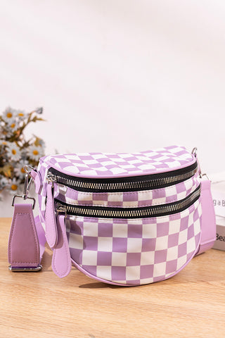 Checkmate Chic—Dual-Zip Crossbody 🏁✨
