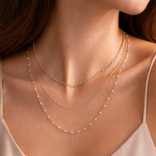 Hey Beautiful 18K Gold Plated Tarnish-Resistant Layered Chain Necklace