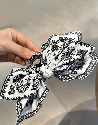 Paisley Scarf Bow Hair Clip