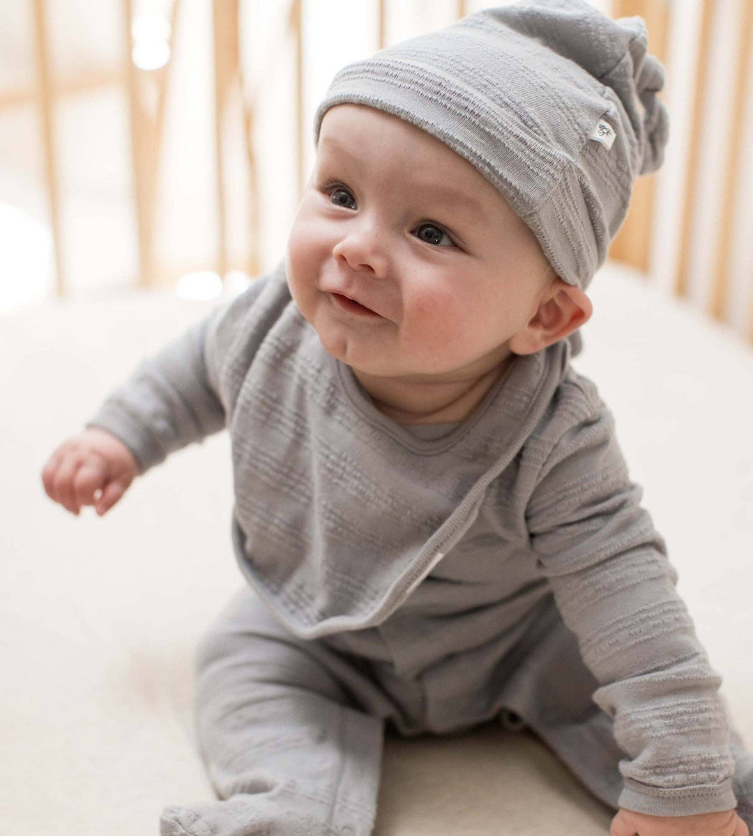 Burt's Bees Baby - Organic Cotton Jumpsuit, Bib & Hat 3 Piece Set - Quarry