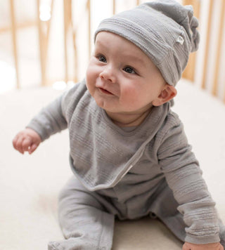 Burt's Bees Baby Organic Jumpsuit, Bib & Hat Set - Quarry