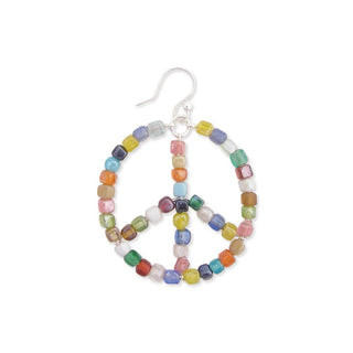 Living in Harmony Multicolor Peace Sign Earrings