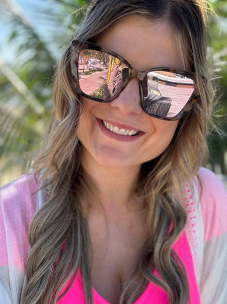DAX Callie Cheetah Cat Eye Sunglasses