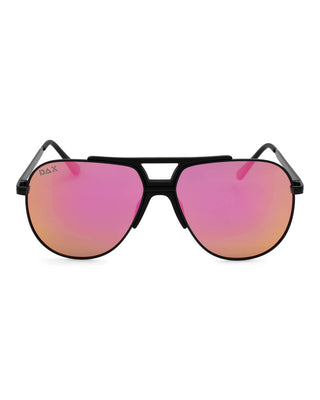 DAX Eyewear | Brooks Polarized Aviator Sunglasses | Black, Gold & Hot Pink UV400