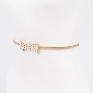 Sunday Brunch Pearl Bow Skinny Belt