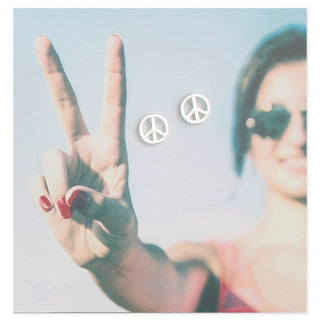 Little Peace Sign Post Earrings