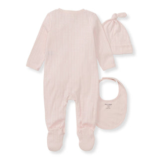 Burt's Bees Baby Organic Jumpsuit, Bib & Hat Set - Ranunculus