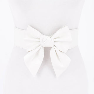 Bow Season Faux Leather Waist Belt