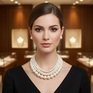 The Luxe Layered Pearl Choker Set – Cream