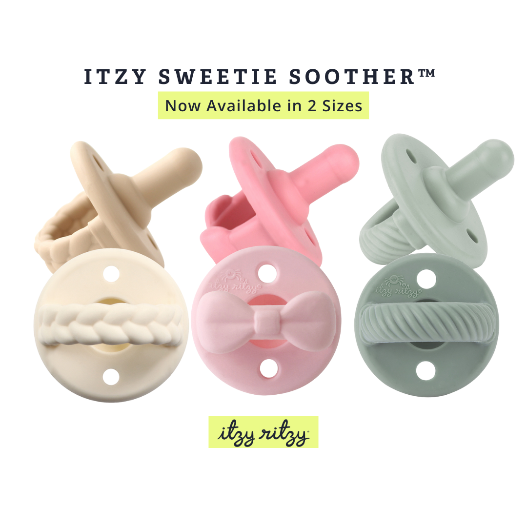 Itzy Ritzy Sweetie Soother™ Pacifier Sets (2-pack): Toast + Buttercream Braids