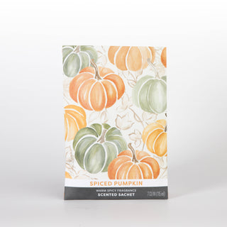 Spiced Pumpkin scented sachet in hand-painted pumpkin envelope