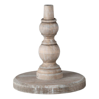 Aged wood stand for interchangeable toppers