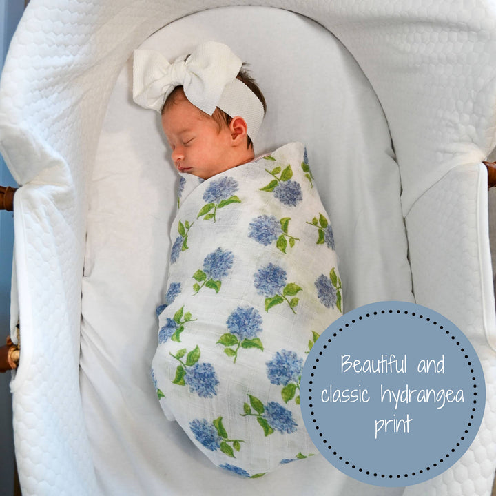 HydrangeaMuslin Swaddle Baby Blanket