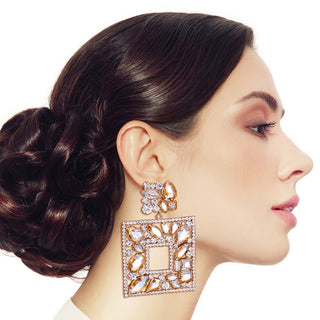 The Topaz Luxe Statement Drop Earrings
