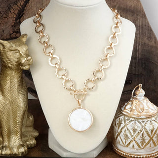 Hey Beautiful Gilded Radiance Chunky Crystal Statement Chain Necklace