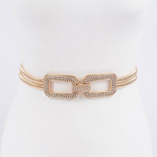 Date Night Double Link Rhinestone Stretch Belt