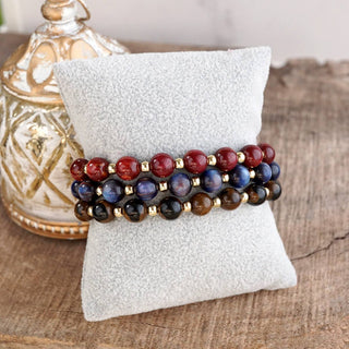 Fall Glow Cross Charm Stretch Bracelet