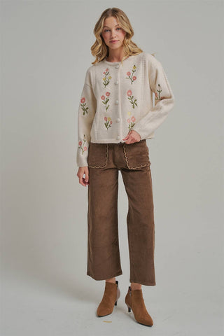 Sunday Brunch Scalloped Pocket Corduroy Pants
