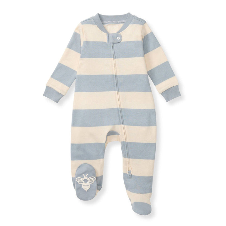 Burt's Bees Baby - Rugby Stripe Organic Cotton Sleep & Play - Quarry