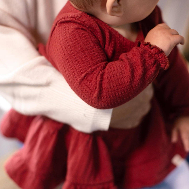 Burt's Bees Baby - Dotted Rib Organic Cotton Dress - Brick Red