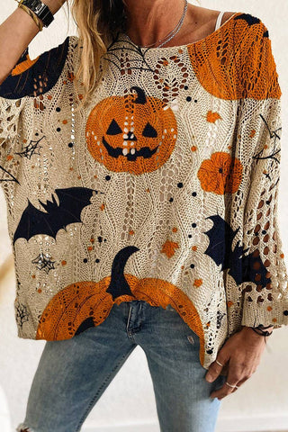 Pumpkin Patch Halloween Knit Sweater