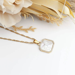 Hey Beautiful Mother-of-Pearl Horse Charm – Charm Only- Waterproof & Tarnish Resistant