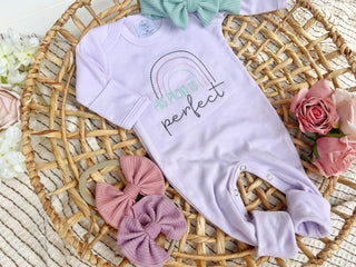 Wonderfully Made His Plan Is Perfect Baby Romper - Pink
