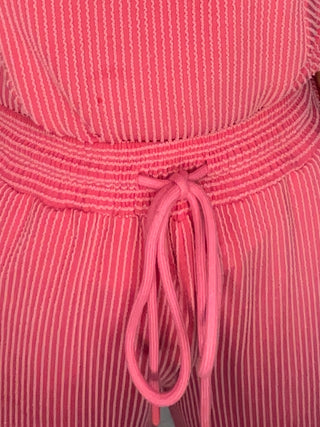 Everyday Ease Ribbed Lounge Set – Wide Leg Pant Set