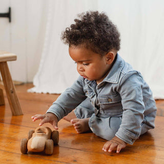 Burt's Bees Baby Acid Wash Utility Jumpsuit