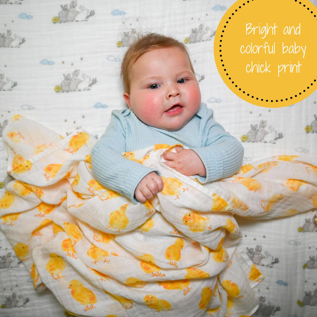 Peep Peep Baby Chics Muslin Swaddle Baby Blanket