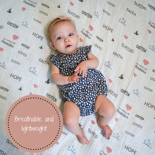 LollyBanks All Things Possible Muslin Swaddle Blanket