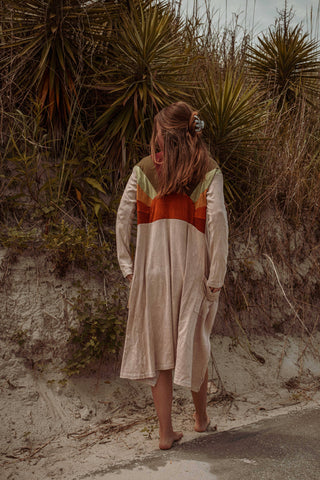 Golden Hour Patchwork Duster | Boho Open Front Cardigan