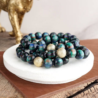 Fall Glow Chunky Beaded Bracelet Set – Set of 3