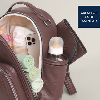 Itzy Ritzy Mini Plus Diaper Backpack - Espresso